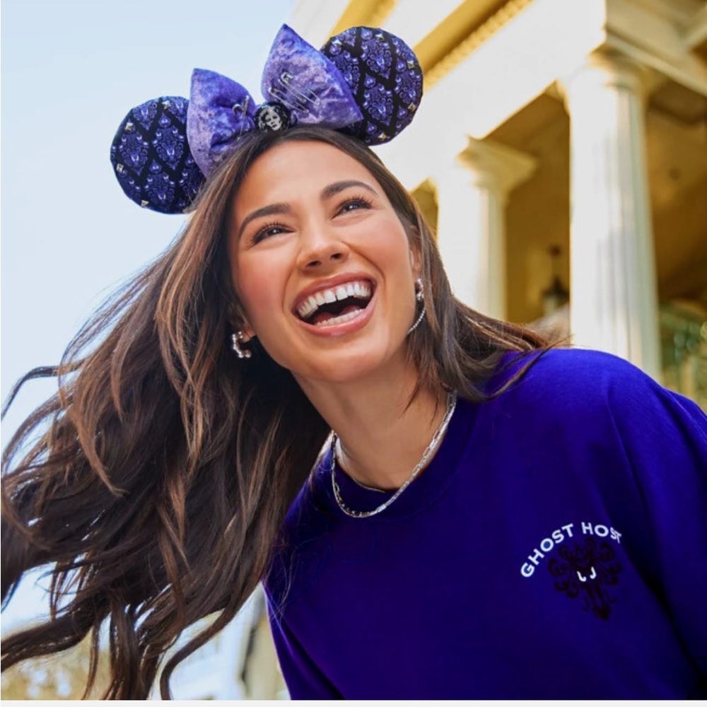 Disney Haunted Mansion Madam Leota Purple & Black Minnie Mouse Ears